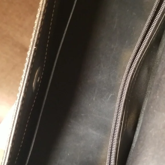 rare CHARLES JOURDAN Paris leather handbag brown rectangular purse Vintage - Picture 12 of 12